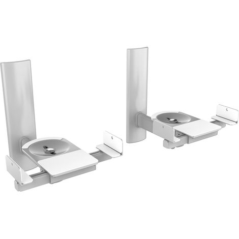 Support Mural pour Enceinte LH023-S Universel Fixation Murale inclinable orientable réglable Haut-Parleur Support Enceintes TV 2 Pieces Argent (1/5)