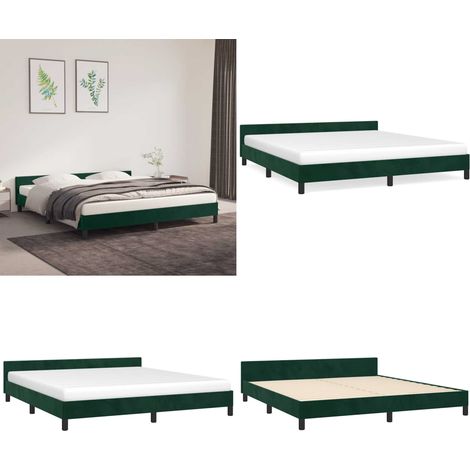 Giroletto senza Materasso Verde Scuro 180x200 cm in Velluto - Materasso - Letto