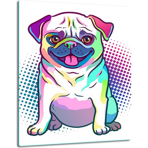 GLASPLATTE, TISCHPLATTE 40x52 HUND (1/5)
