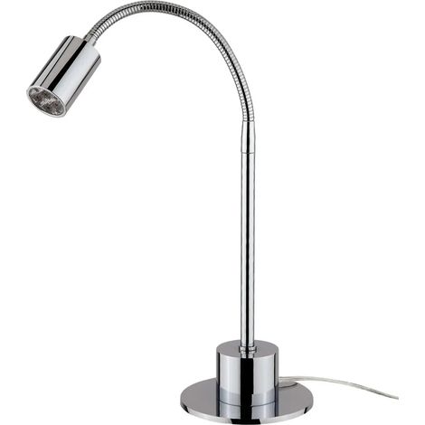 [NEUWERTIG] B-Ware Busch Tischleuchte Lampe Led Tischlampe Karen Chrom Metall Höhenverstellbar