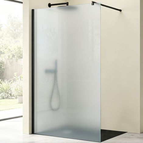 Mai & Mai Duschwand für Dusche Duschabtrennung 120x200cm Walk-In Schwarz ESG-Sicherheitsglas 8mm NANO Glas BRAM1 Bremen1VS (1/5)