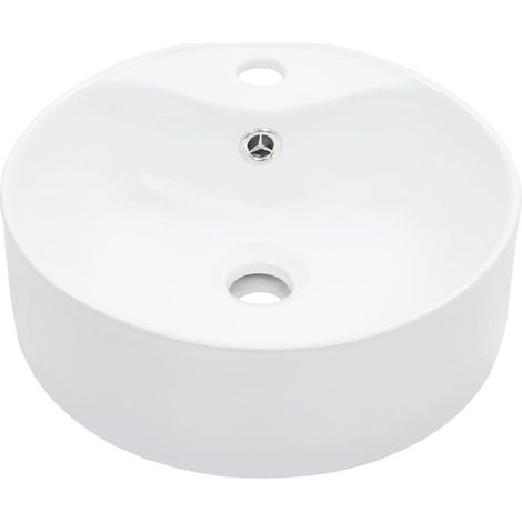 FIMEI Lavabo avec trop-plein 36x13 cm Céramique Blanc (1/5)