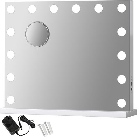 Emitto LED Hollywood Makeup Mirror Vanity Light Mirror 14 Dimmable LED Bulbs