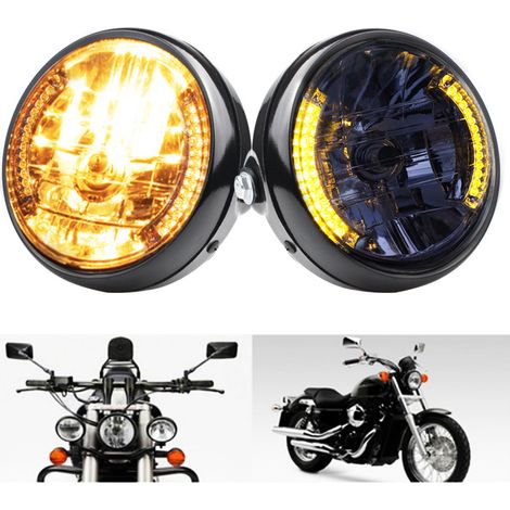 Accessoires moto Harley cruiser modification phare avant rétro en plastique phare multifonctionnel