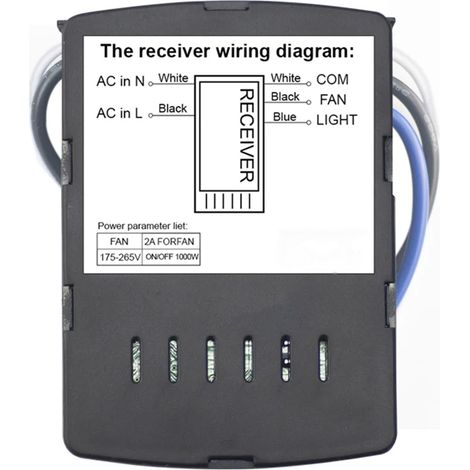 Ortviai Télécommande WiFi pour ventilateur de plafond et lumière – Contrôle vocal Alexa/Google, 3 vitesses, minuterie, 220 V (1/5)