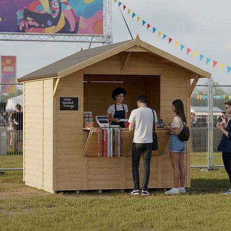 Bertilo Loglap Market Stall / Kiosk 8x6 (1/5)