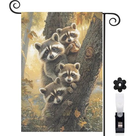 Drapeau de jardin vertical décoration extérieure toile épaisse double face 30 x 45 cm pour porche et cour (1/5)