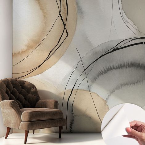 Papier peint autocollant avec imprimé pour décoration intérieure pour rénovation a motif Harmonie géométrique 250x250 cm (1/5)