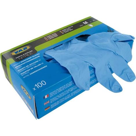 Nitrilhandschuhe var Box 100 Stück reißfest (1/3)