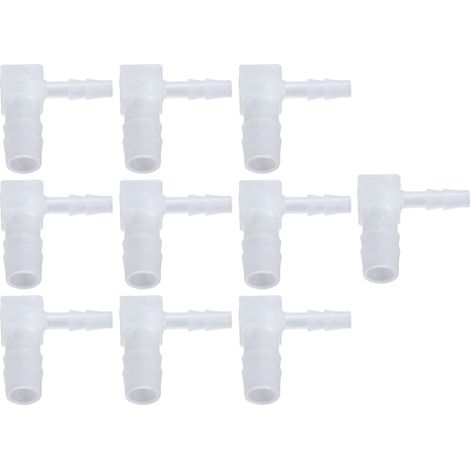 10-teiliges Kunststoff-Schlauchverschraubungsset, Reduzierstück mit Widerhaken, 90°-L-Winkelstück, 8x4-mm-Rohrverbinder (1/5)