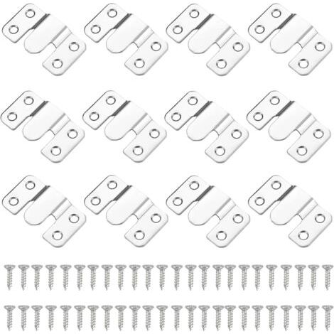 12 Pièces Support Montage Encastré Dissimulé Supports Suspension Emboîtement Robuste Connecteur de Meubles Matériel Suspension Mural Acier Inox Suspendu pour Photos Miroirs Sffichage d'image (1/5)