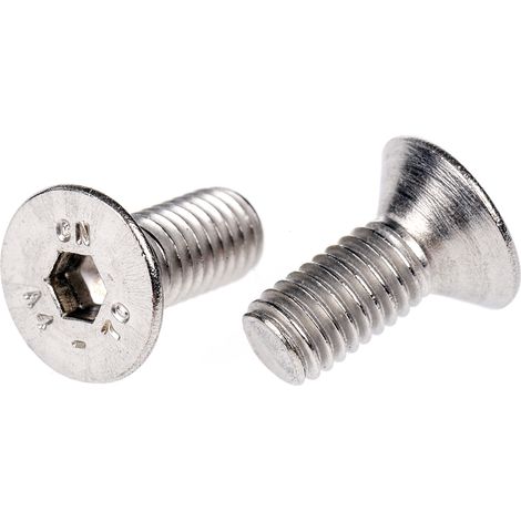 Vis à six pans creux, M5 x 12mm, tête Vis fraisée à tête creuse hexagonale, en Acier Inoxydable ( Prix pour Boîte de 50 )