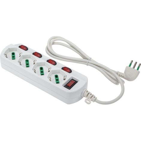 2,0 x MULTIPRESA BIPASSO SCH +4 INT.LUM RETAIL FME (1/4)