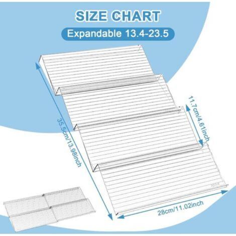 Organisateur de tiroir à épices pour la cuisine, étagère à épices pour tiroirs, porte-épices extensible de 27 à 55 cm, tiroir de rangement pour épices à poser sur le plan de travail, acrylique, ensemb