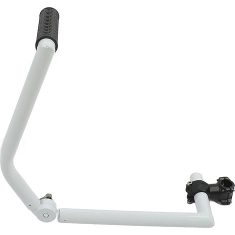 Poignée de coupe-bordures réglable, ergonomique et réglable, avec support de serrage et rallonge pour l'entretien des pelouses, des jardins et des bordures (blanc). (1/5)