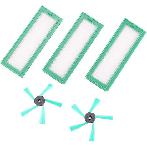 Filtres HEPA 3X et brosses latérales 2X pour Vorwerk Kobold VR200 et VR300 (1/5)