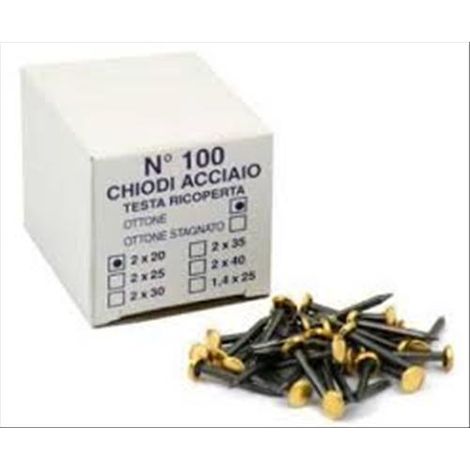 CHIODI IN ACCIAIO 2 x 25 cf. 100 pz Q.TA 10 2 x 25 cf. 100 pz