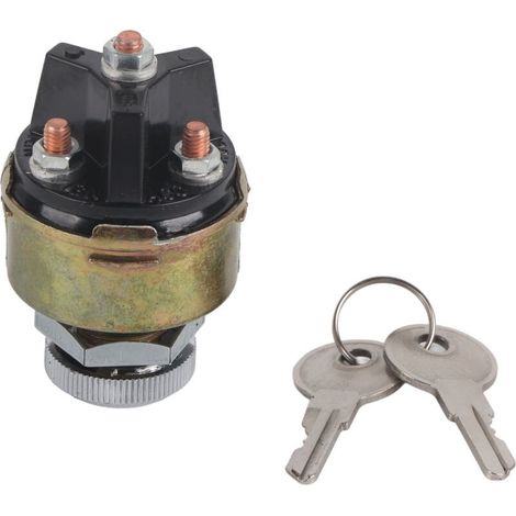 Ensemble de commutateur d'allumage en métal, commutateur à clé de contact universel, avec 2 clés pour accessoire de sécurité de voiture de verrouillage de camion (1/4)