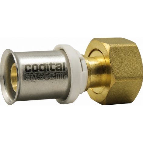 Raccord multicouche TH laiton Codital 16mm écrou tournant 20x27