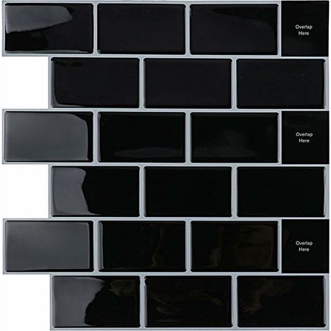 Selbstklebende, wasserfeste Vinyl-Wandfliesen, 30,5 x 30,5 cm, 4er-Packung, Kristalloptik, für Küche und Bad