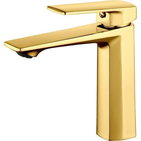 Copper core basin tap for bathroom sinks and basins, hot and cold water taps, anthracite grey to gold finishes.
