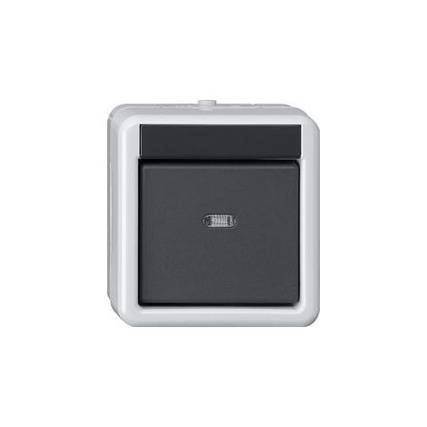 Gira Bouton-poussoir-BA 1f Zone de contrôle + 2 points KNX WG AP Grau [515230], 5152 30
