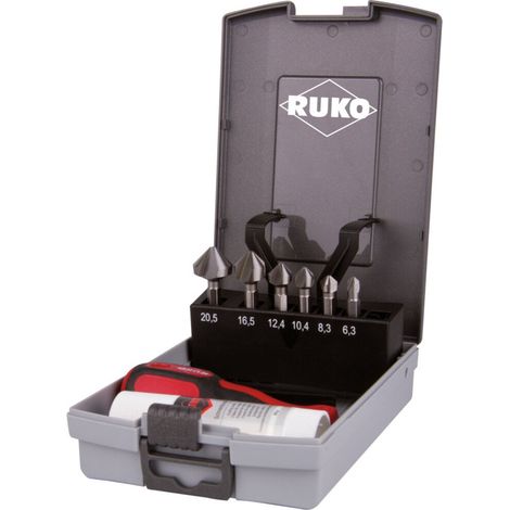 RUKO Kegel- und Entgratsenker-Bit-Satz 90° "Lang" HSS in Kunststoffkassette - 102319RO (1/5)