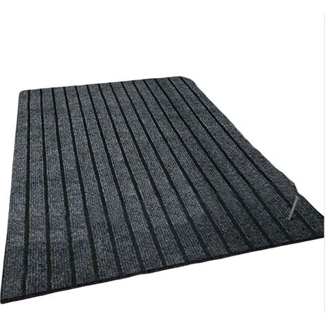 Paillasson d'entrée extérieur 40x120 cm, antidérapant et absorbant, durable et lavable, gris foncé pour portes et jardins (1/5)