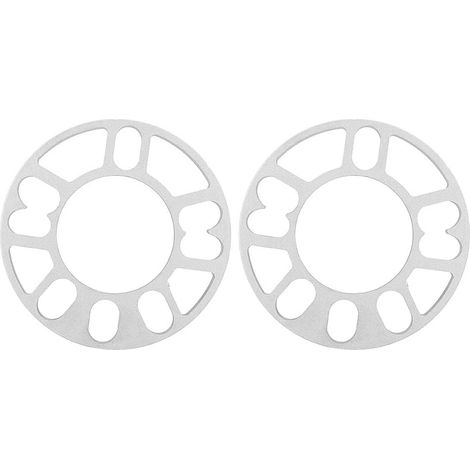 2 Pcs 10mm Entretoises de Roue, Entretoises de roues de moyeu, Cales de roue de moyeu, Elargisseur de Voie en Alliage D'aluminium Cales Universelles pour Roue à Goujon 4/5, Roues et Accessoires (1/5)