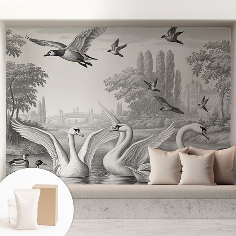 Fototapete Tapete Vliestapete mit Kleber Büro Wandgestaltung - Wanddekoration Wohnzimmer Klassische Landschaft 208x146 cm (1/5)