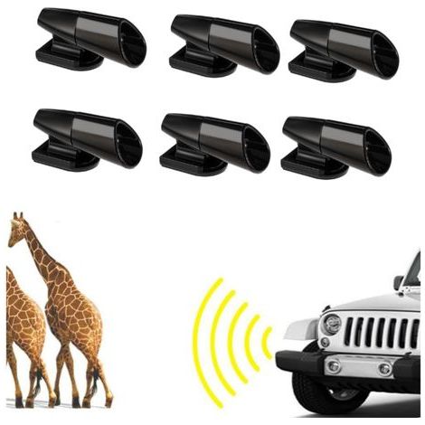 6 Pièces Sifflet Ultrason Anti Gibier, Sifflet Ultrason Voiture Anti Gibier Cerf Lièvres, Dispositif de Protection et Avertissement de Animaux pour Voiture Camions et Motos (1/5)