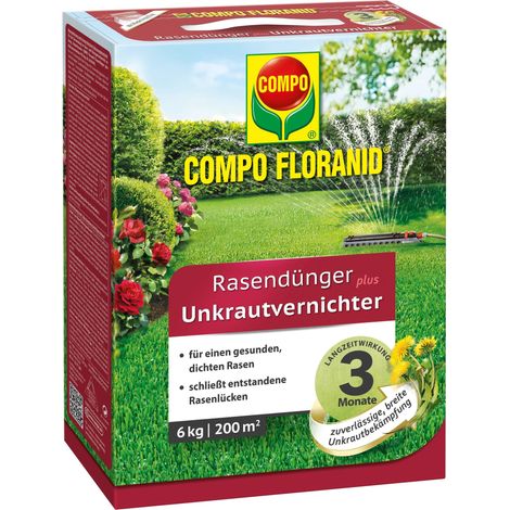 COMPO Rasendünger plus Unkrautvernichter 6kg für 200m² (1/2)