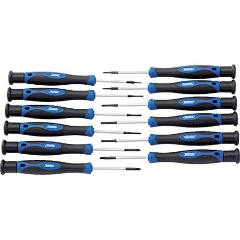 Draper 28118 - Set di cacciaviti di precisione, 12 pezzi