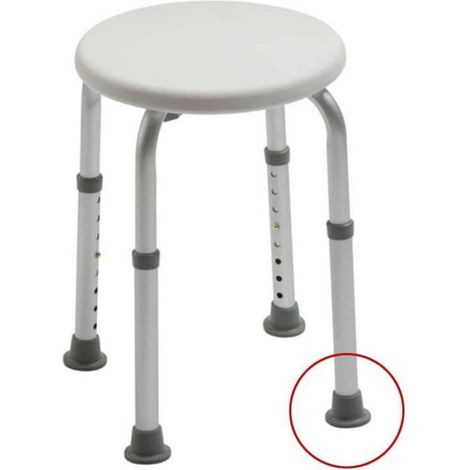 Qté: 4X Viroles De Remplacement À Large Base 19Mm Pour Tabourets De Bain Et De Douche - Par[F187] (1/4)