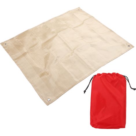 Tapis ignifuge en fibre de verre pour barbecue et camping, résistant aux hautes températures (1/5)
