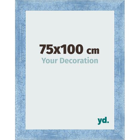 yd. - Cadre photo 75x100 - Bleu Brillant Patine - MDF - Pisa (1/5)