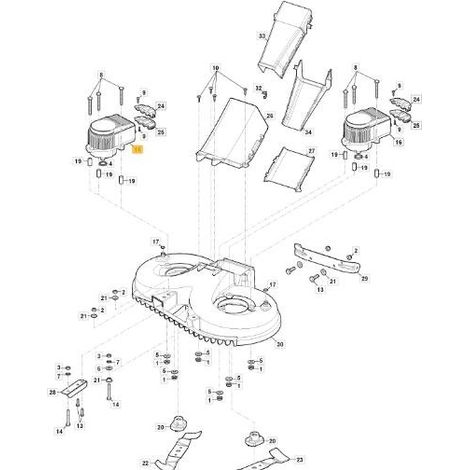 MOTORE LAMA DX R72 V1-V2 ORIGINALE STIGA - 118563752/1