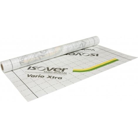 Isover – Membrane pare-vapeur VARIO Xtra 1,5m x 40m – Rouleau 60m² pour chantiers humides – Isolation optimale contre l'humidité