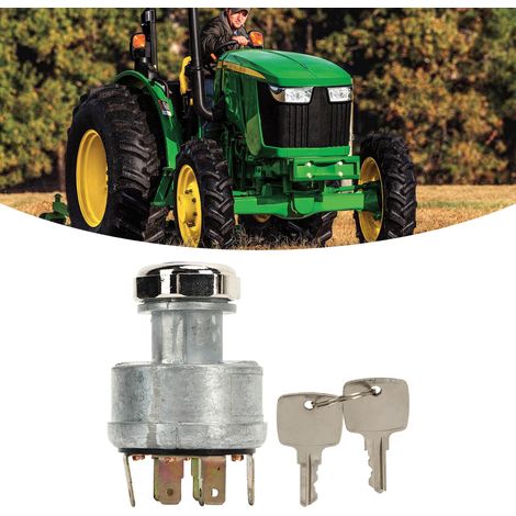 Le commutateur à clé d'allumage est compatible avec le tracteur John Deere 322 330 655 755 830 855 856 955 (OE : AR58126). (1/5)