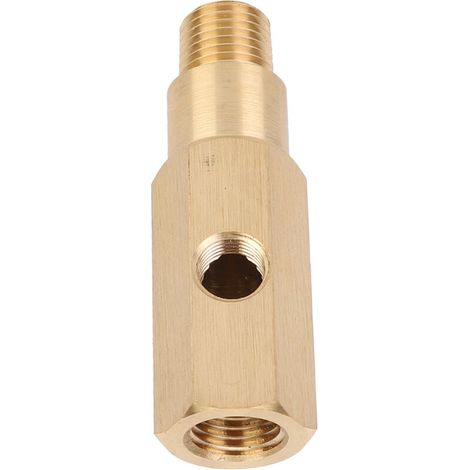 Adattatore per manometro pressione olio in ottone da 1/4 NPT con raccordo a T, adatto per Ford Falcon BA BF FG - 4.0 e V8 -Crezuo