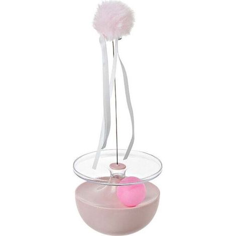 Jouet de balle pour chat, bâton de taquinerie interactif rotatif à 360 degrés pour chat, adapté aux chatons d'intérieur (1/3)