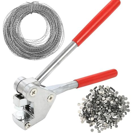 Sealing Pliers Set with Embossing Plumbing, Including Round Seals and Meters of Sealing Cable, Suitable for Round Seals, for Water Meters (1/5)