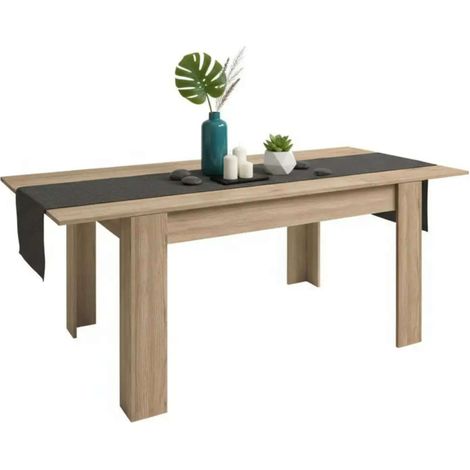 Mesa Extensible Basic en color Naturale 141x77x91 cm Comedor Moderno (1/5)