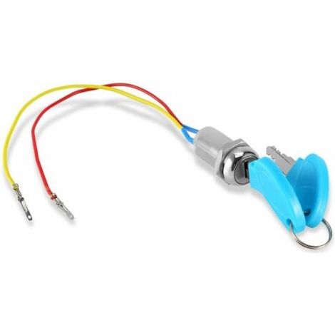 royaluxe -Interrupteur Fils d'Allumage , Contacteur à Clé Electrique à 2 Fils Verrouillage de Commutateur à Clé Universel pour Moto Scooter (1/4)