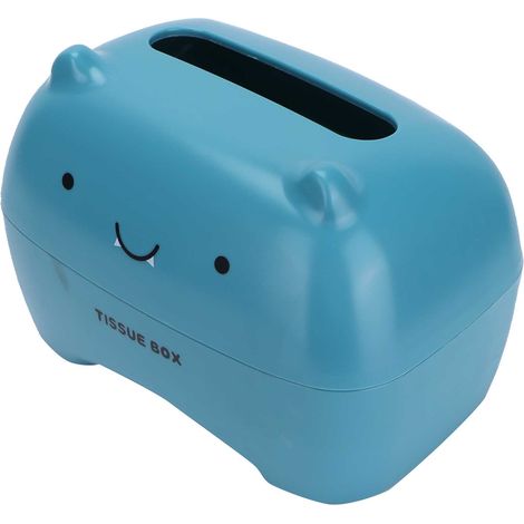 Tissue Box Cute Cartoon Multifunction Napkin Pumping Box Toilet Paper Holder Storage(Blue ) (1/5)