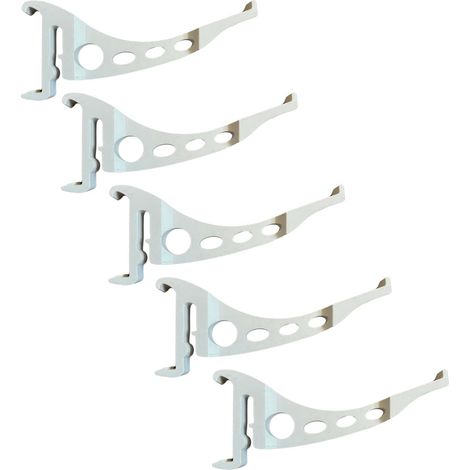 Gutter Brackets 127mm – Pack of 5 Heavy Duty and Lightweight Snap-On Guttering Clips - UV Resistant Weatherproof Mounting Brackets for Conservatory Roof & Outdoor Drainage Systems (1/5)