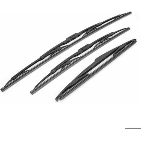 Balai Essuie-Glace - Caoutchouc - Pour Citroën C3 Mk1 2002-2008 - Avant Et Arrière - Lot De 3 (1/4)