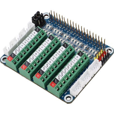 Module PCF8591 Raspberry Pi, carte d'extension capteur GPIO, test LED et port E/S, conversion ADC/DAC, compatible Pi 4B, 3B, CM4, kit de développement. (1/5)