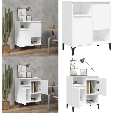Sideboard Weiß 60x35x70 cm Holzwerkstoff - Schreibtisch - Wohnzimmermöbel - Sideboard - Regal - Holzmöbel - Home & Living (1/5)