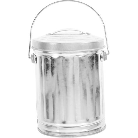 Petite Poubelle de Bureau Métal avec Couvercle Mini Corbeille Compacte et Pratique pour Maison Bureau et Cuisine (1/5)